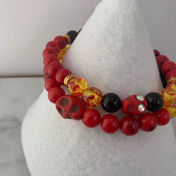 2/30$ 🔮 Red Dragon Gemstone Bracelet - Picture 6 of 8
